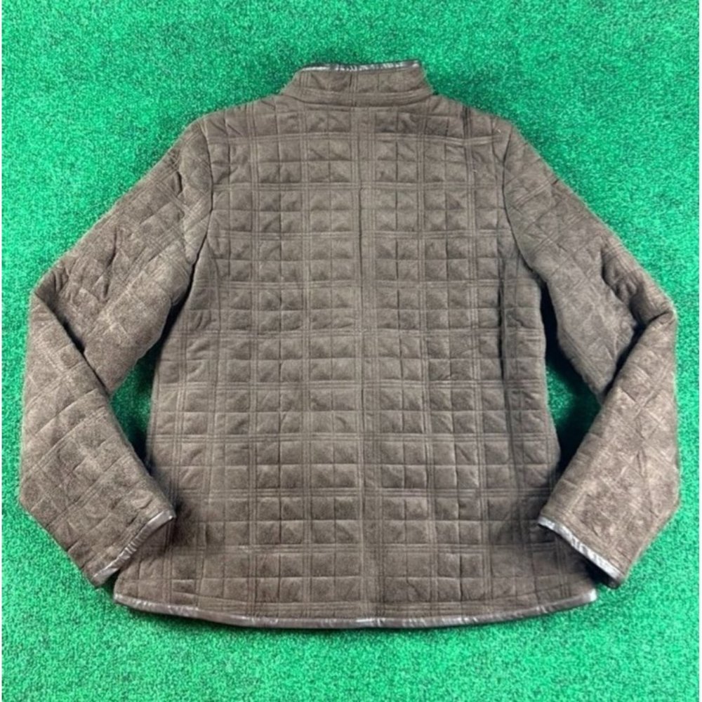 Eivissa Brown Quilted Button Up Jacket Womens Size‎ Medium - Picture 2 of 6